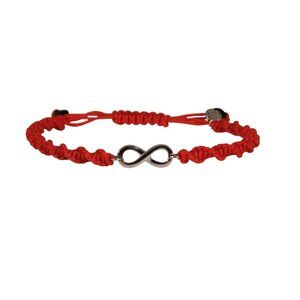 Tateossian London Rope Bracelet Red Silver Infinity Black Square Wristlet